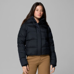Amaze Puff™ Kapuzenjacke für Damen - Schwarz Hochglanz